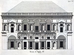 A casertai királyi palota terve, 1756